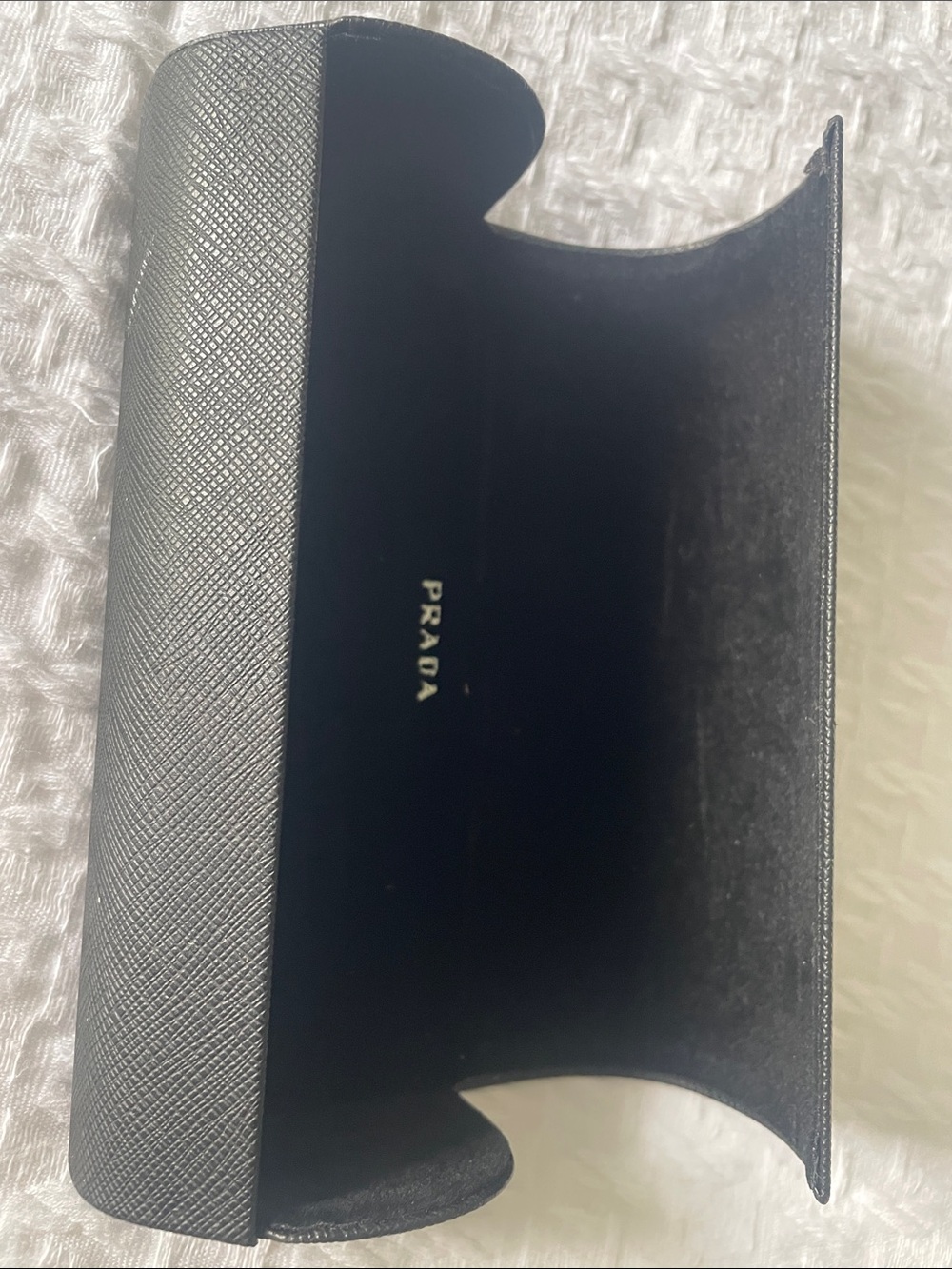 Prada Black Saffiano Leather Eyewear Case